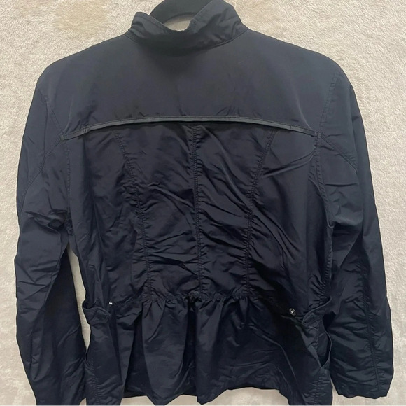 Eddie Bauer women’s travex travel jacket black ruched large nylon - Picture 3 of 9